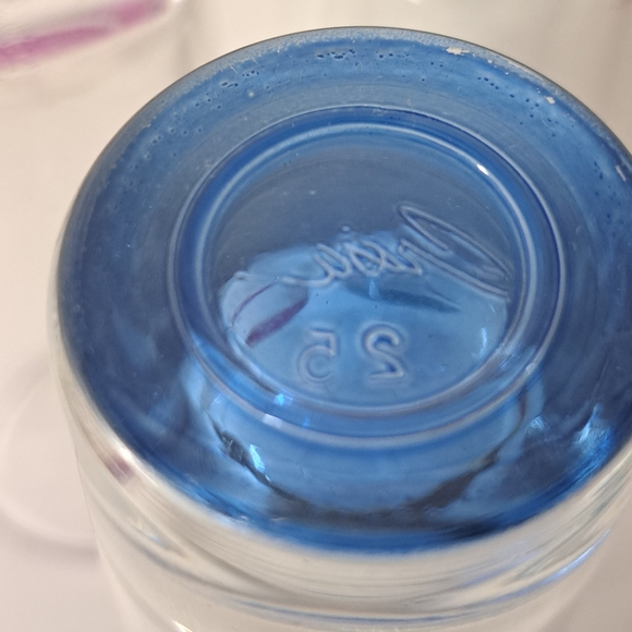 6 Crisa Heavy Bottom Colored Double Shot Glasses, Heavy Bottom Colored. - Picture 3 of 9